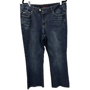 VTG Jessica‎ Simpson Womens Jeans 18W Flared Bootcut Mid Rise Roses Y2K 90s